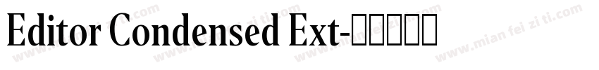 Editor Condensed Ext字体转换